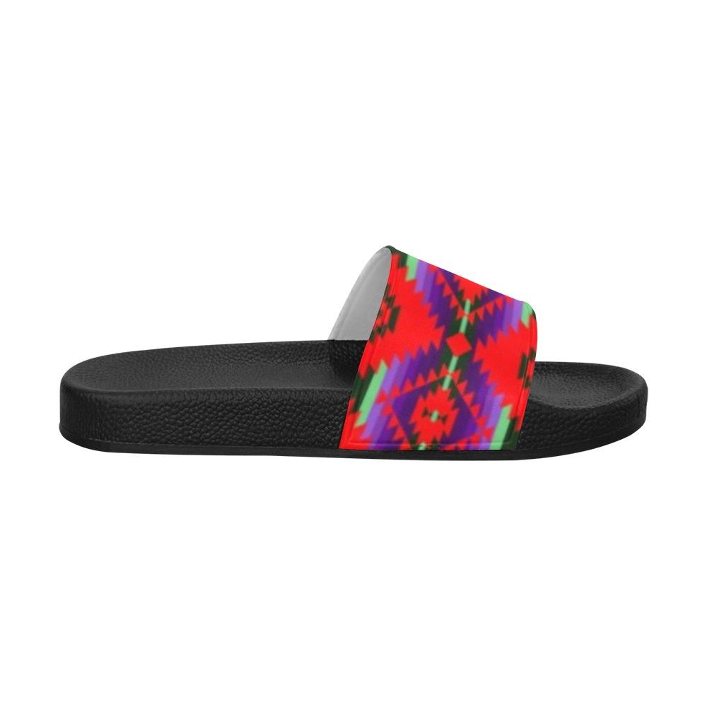 Cree Confederacy Chicken Dance Men's Slide Sandals (Model 057) Men's Slide Sandals (057) e-joyer