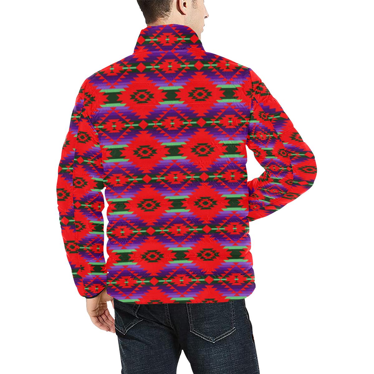 Cree Confederacy Chicken Dance Men's Stand Collar Padded Jacket (Model H41) Men's Stand Collar Padded Jacket (H41) e-joyer