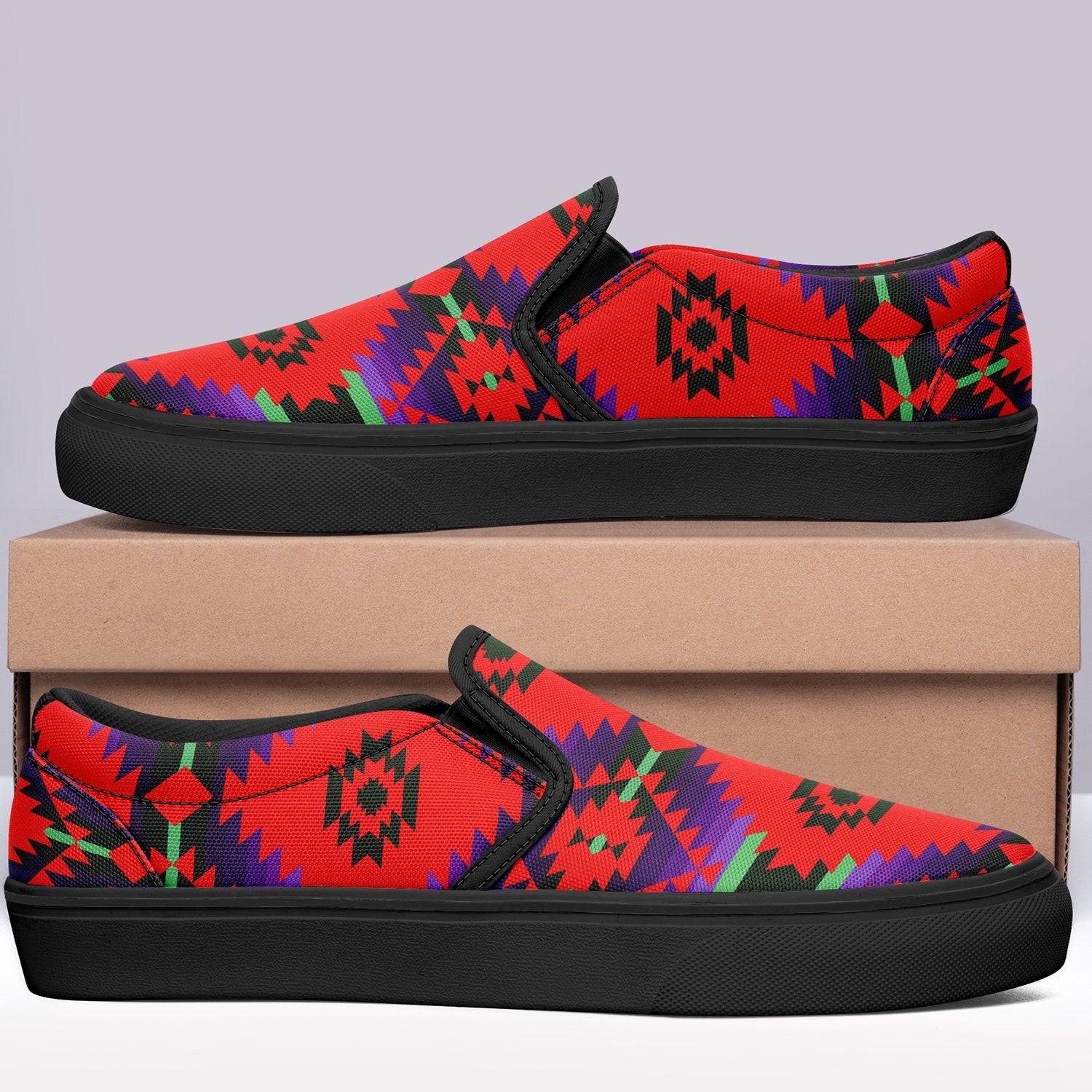 Cree Confederacy Chicken Dance Otoyimm Canvas Slip On Shoes 49 Dzine