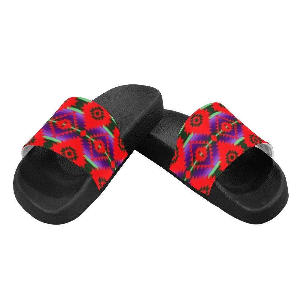 Cree Confederacy Chicken Dance Women's Slide Sandals (Model 057) Women's Slide Sandals (057) e-joyer