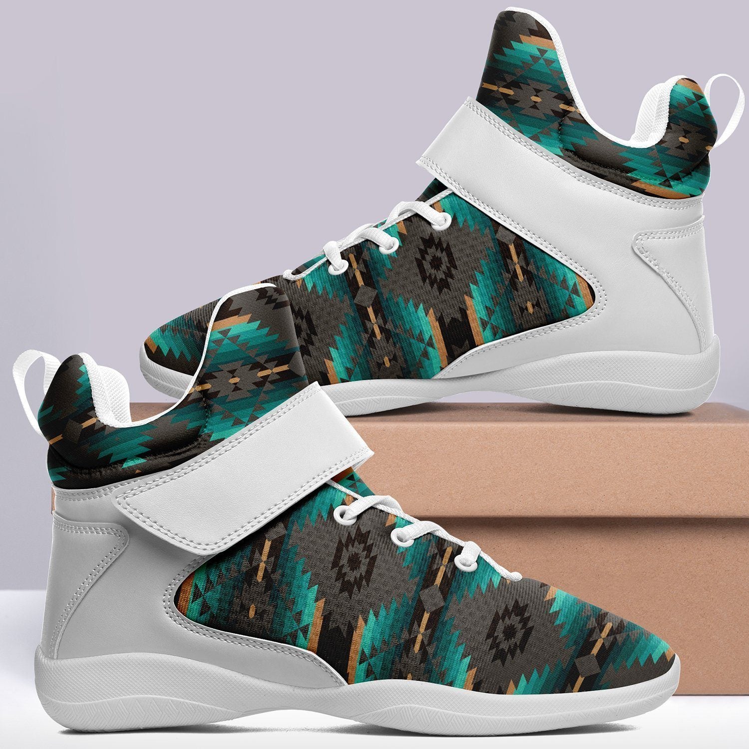 Cree Confederacy Ipottaa Basketball / Sport High Top Shoes - White Sole 49 Dzine