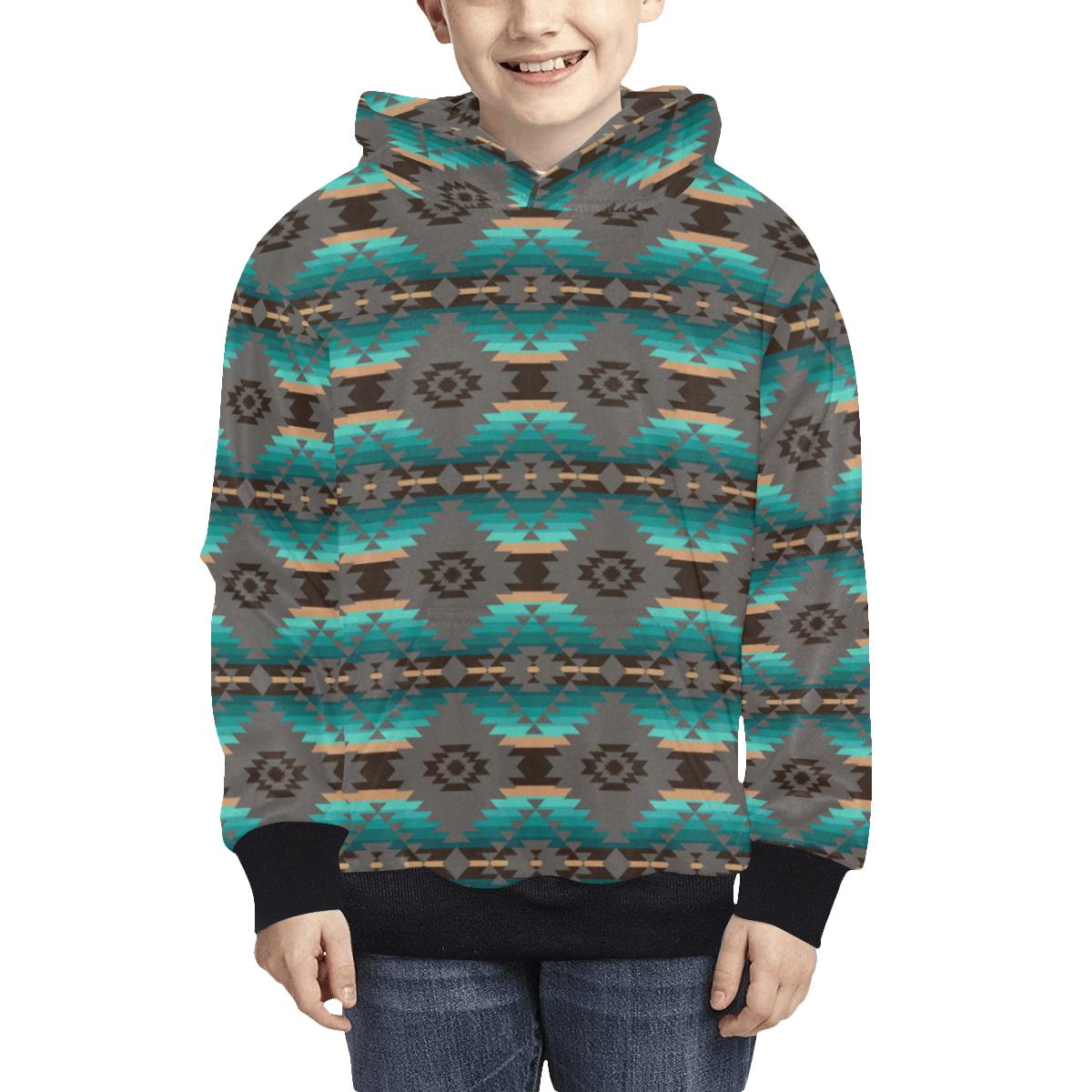 Cree Confederacy Kids' All Over Print Hoodie (Model H38) Kids' AOP Hoodie (H38) e-joyer