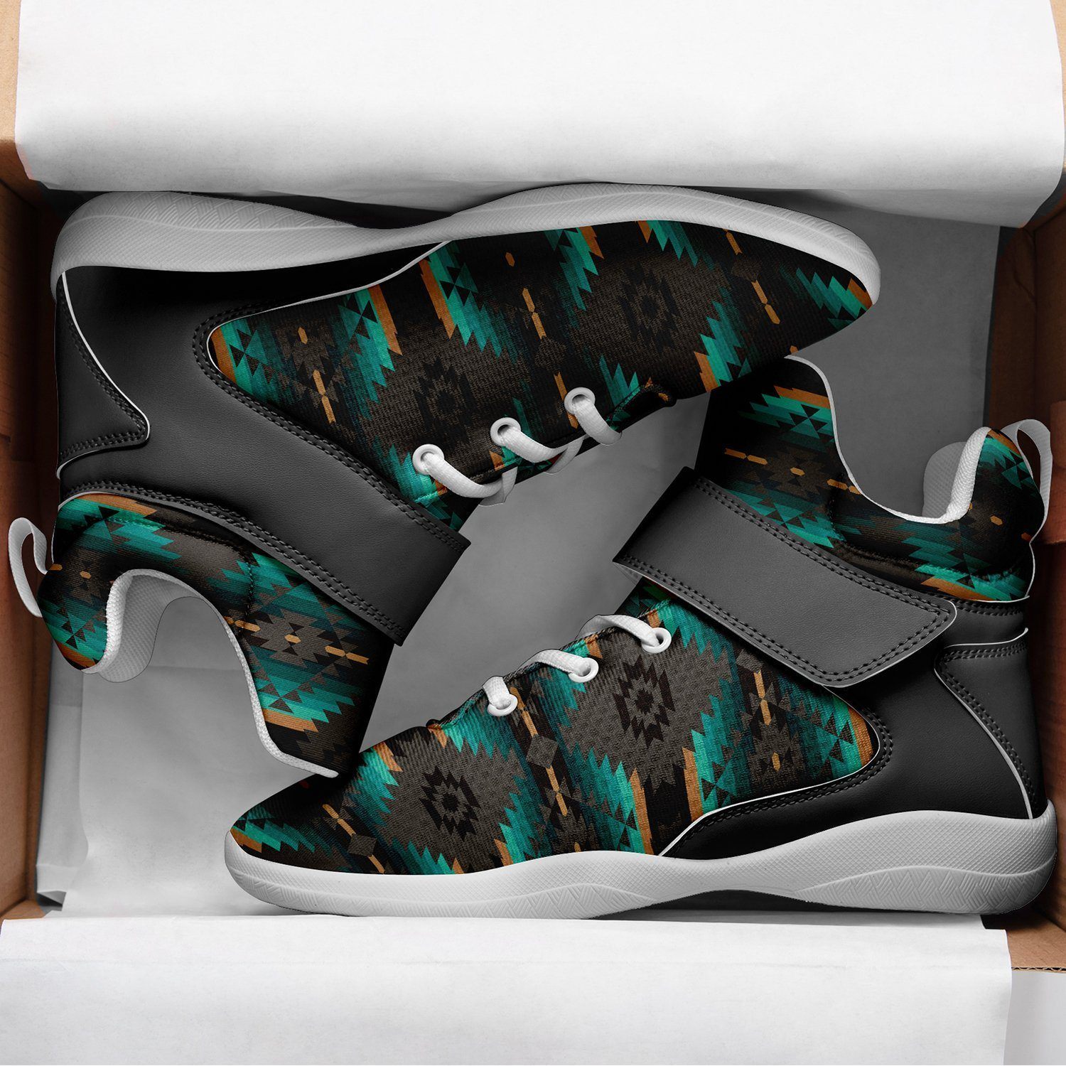 Cree Confederacy Kid's Ipottaa Basketball / Sport High Top Shoes 49 Dzine