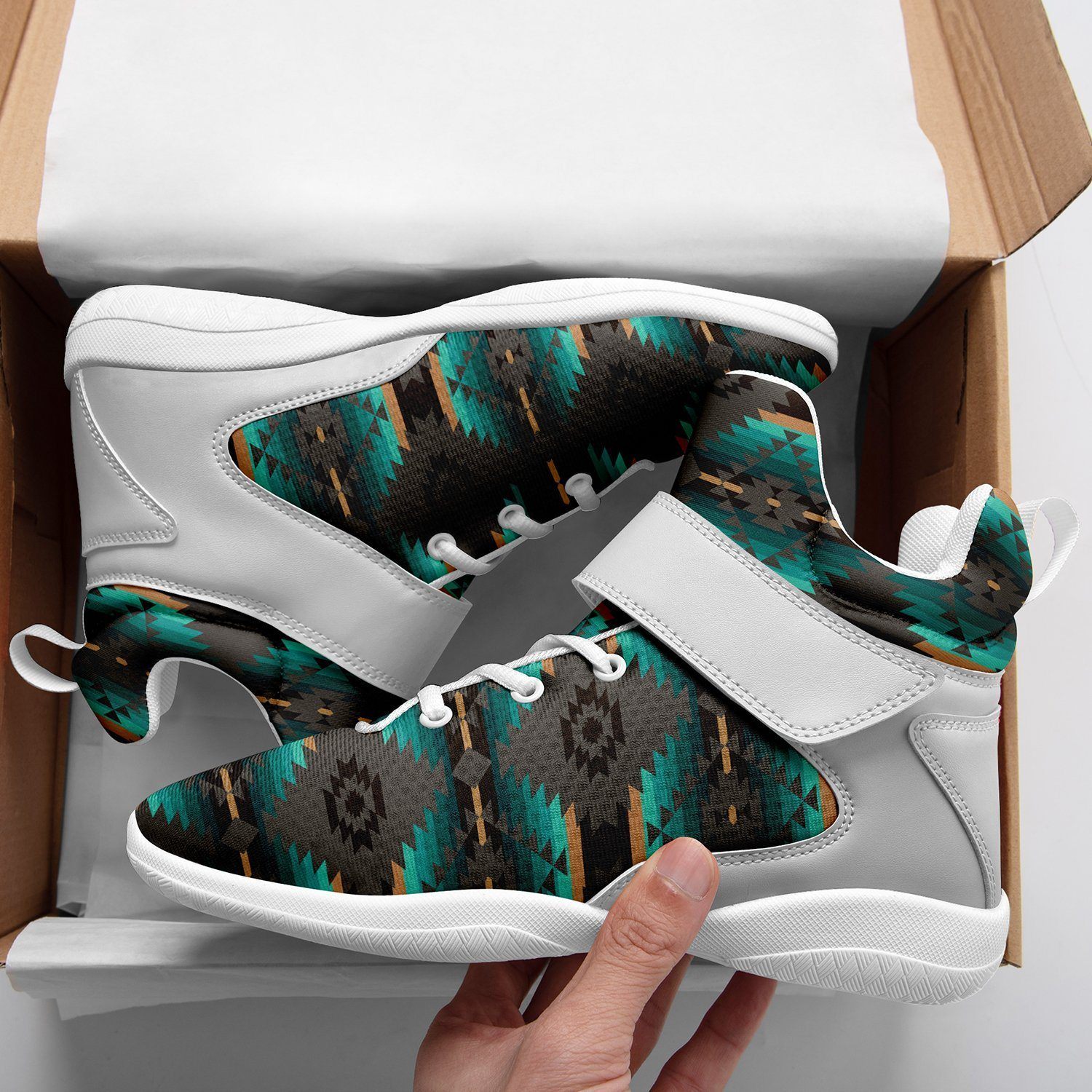 Cree Confederacy Kid's Ipottaa Basketball / Sport High Top Shoes 49 Dzine