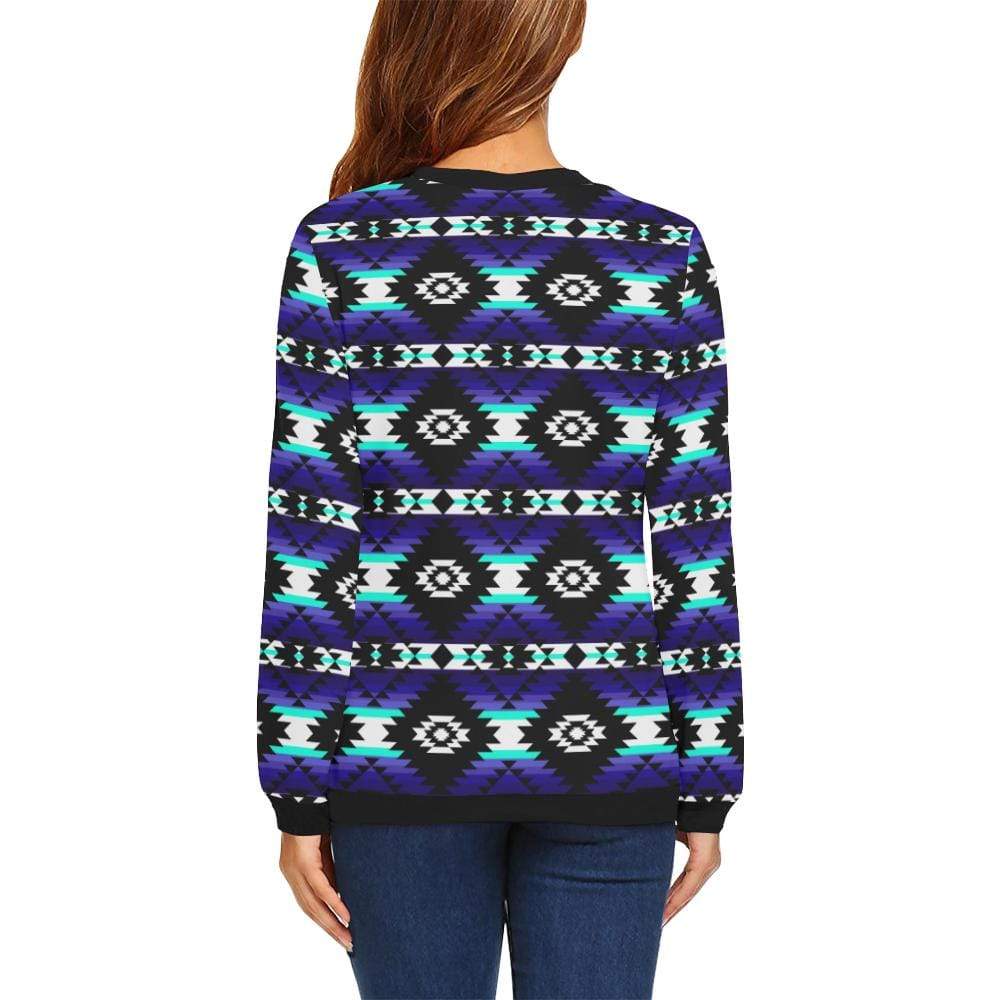 Cree Confederacy Midnight All Over Print Crewneck Sweatshirt for Women (Model H18) Crewneck Sweatshirt for Women (H18) e-joyer