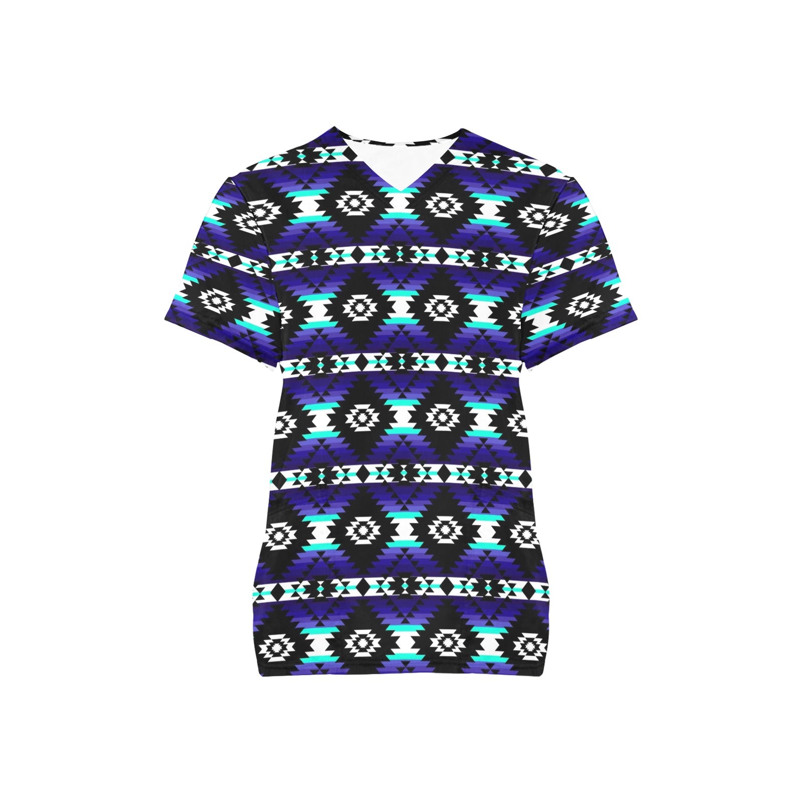 Cree Confederacy Midnight All Over Print Scrub Top Scrub Top e-joyer