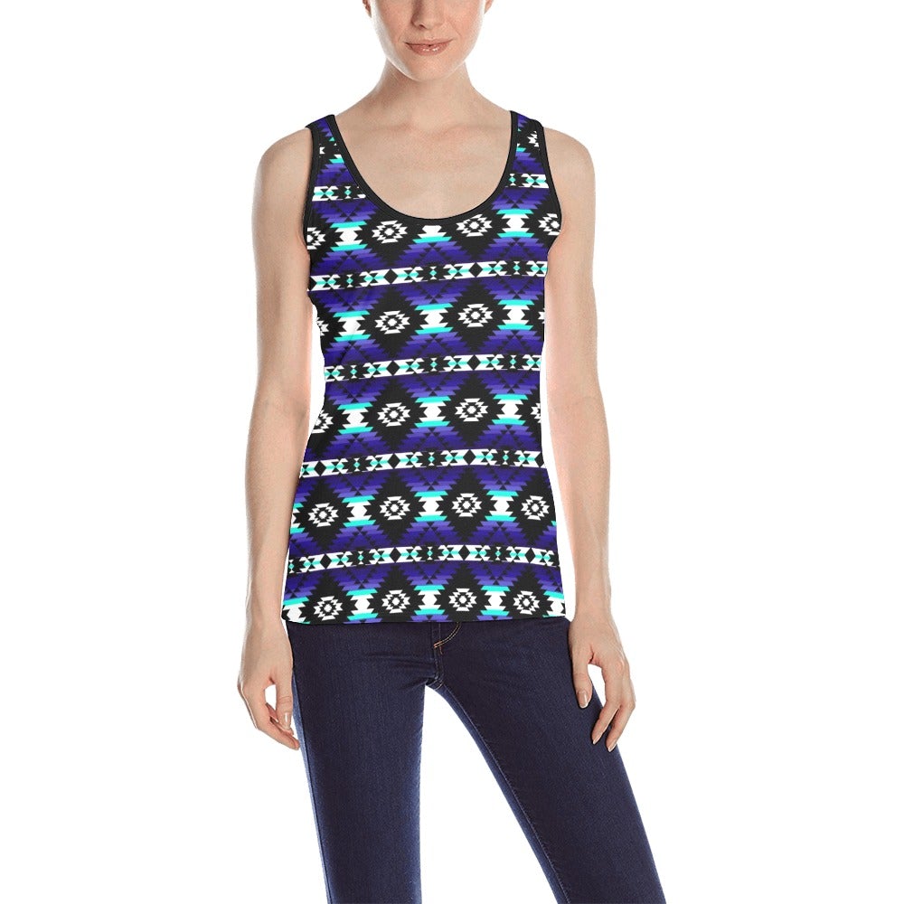 Cree Confederacy Midnight All Over Print Tank Top for Women (Model T43) All Over Print Tank Top for Women (T43) e-joyer