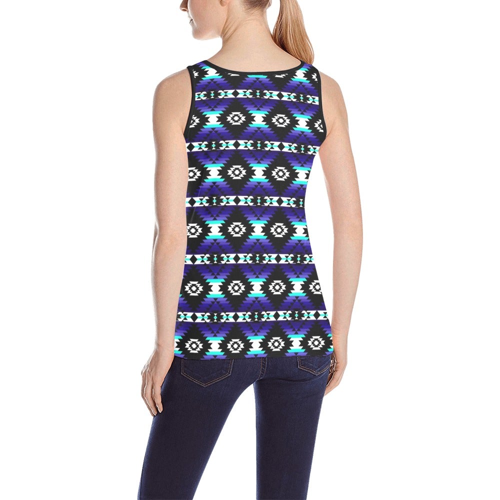 Cree Confederacy Midnight All Over Print Tank Top for Women (Model T43) All Over Print Tank Top for Women (T43) e-joyer