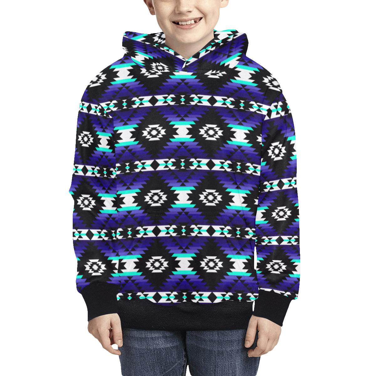 Cree Confederacy Midnight Kids' All Over Print Hoodie (Model H38) Kids' AOP Hoodie (H38) e-joyer