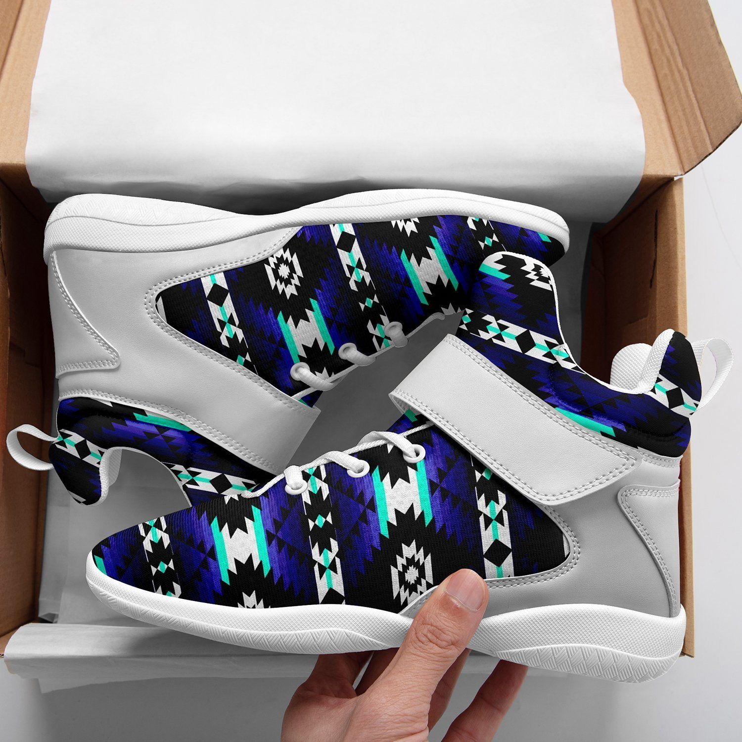 Cree Confederacy Midnight Kid's Ipottaa Basketball / Sport High Top Shoes 49 Dzine