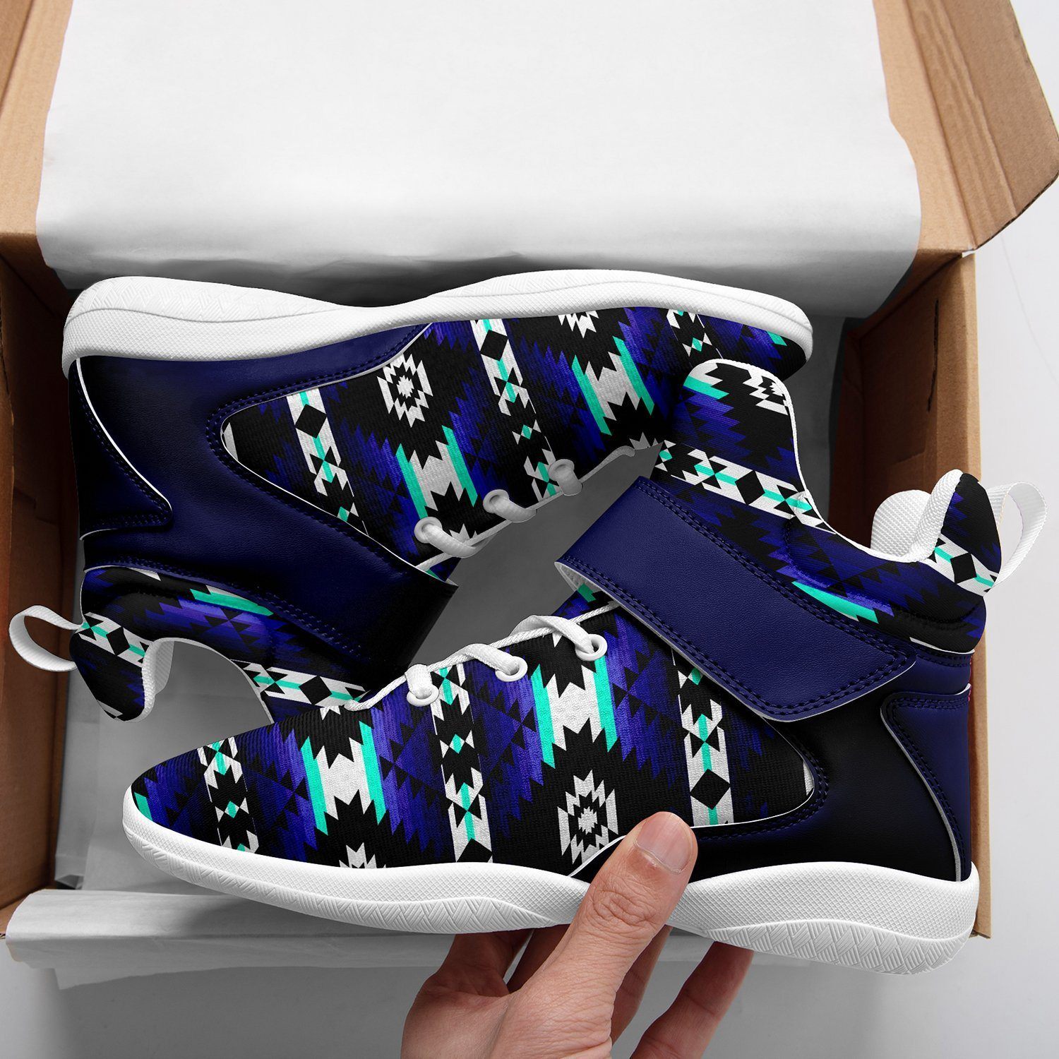 Cree Confederacy Midnight Kid's Ipottaa Basketball / Sport High Top Shoes 49 Dzine