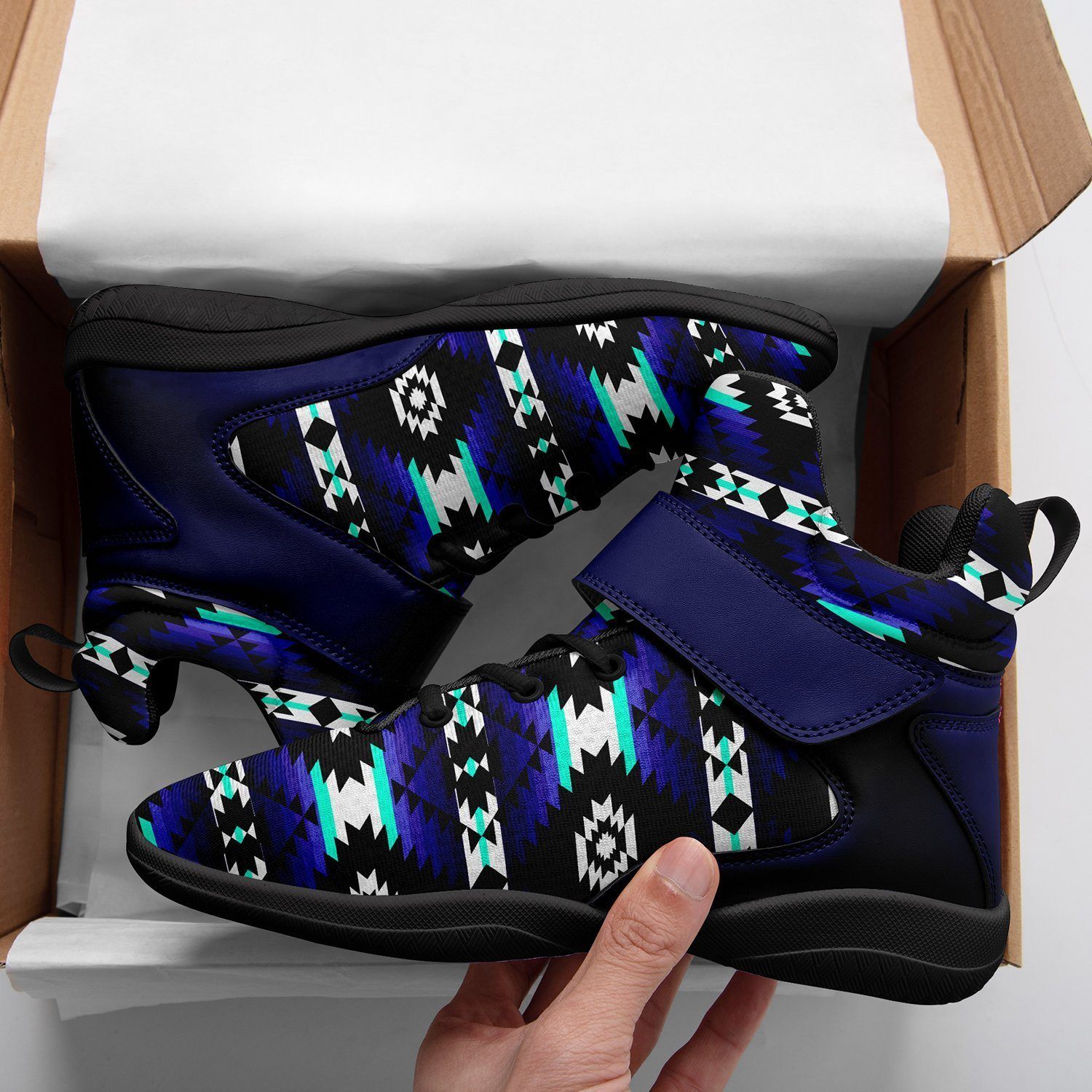 Cree Confederacy Midnight Kid's Ipottaa Basketball / Sport High Top Shoes 49 Dzine