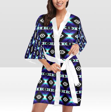Cree Confederacy Midnight Kimono Robe Artsadd