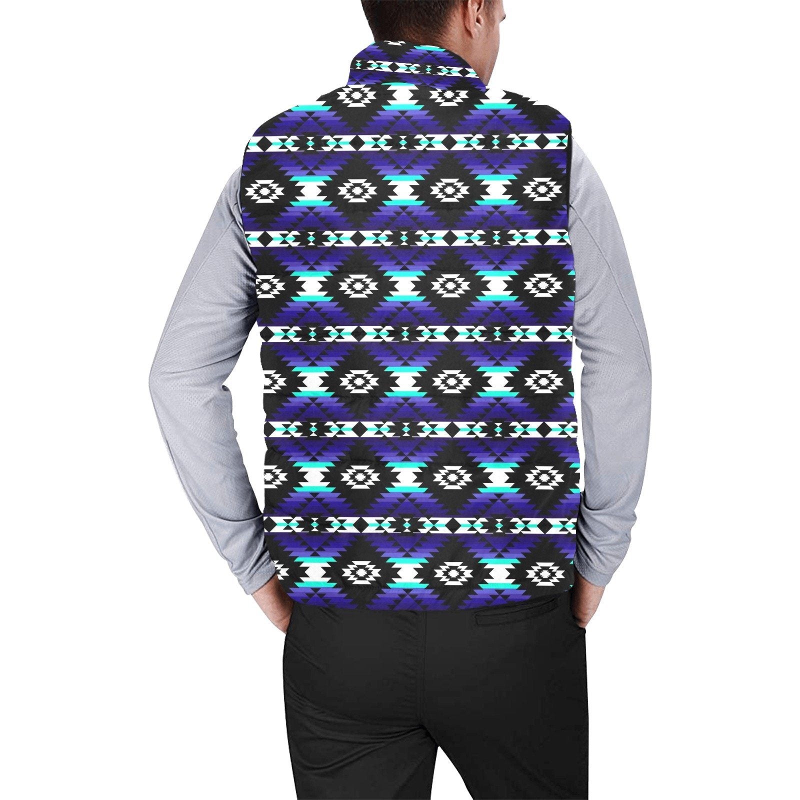 Cree Confederacy Midnight Men's Padded Vest Jacket (Model H44) Men's Padded Vest Jacket (H44) e-joyer