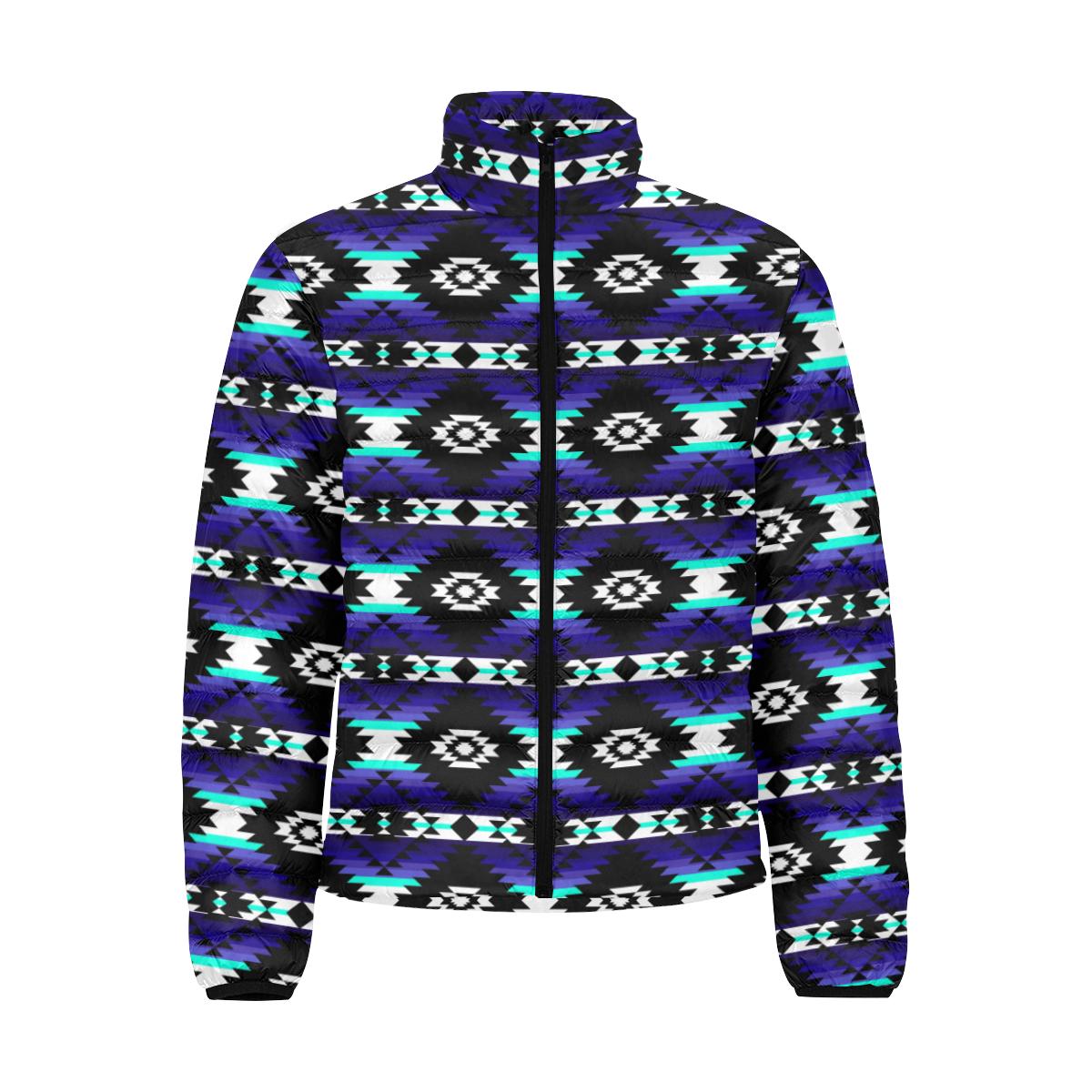 Cree Confederacy Midnight Men's Stand Collar Padded Jacket (Model H41) Men's Stand Collar Padded Jacket (H41) e-joyer