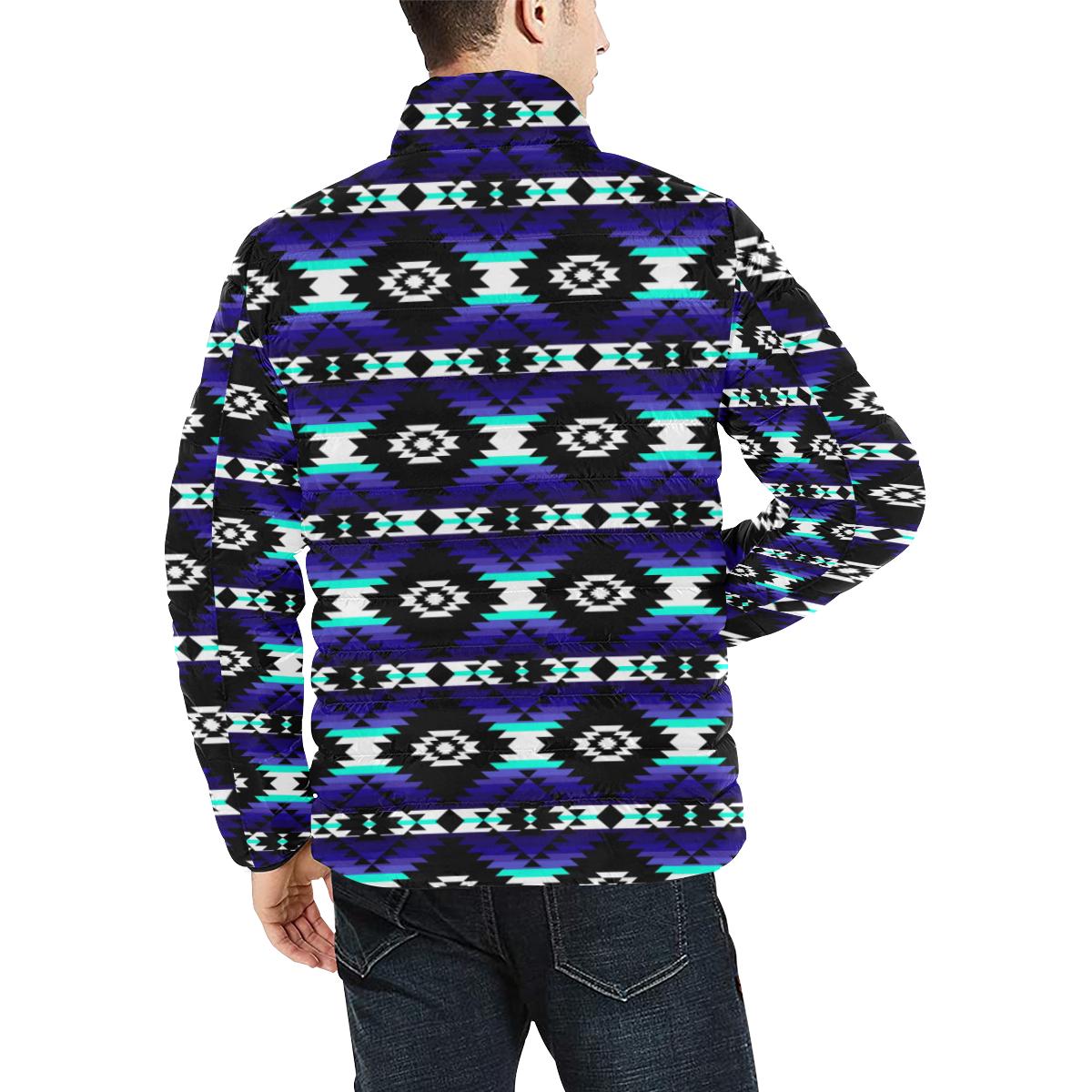 Cree Confederacy Midnight Men's Stand Collar Padded Jacket (Model H41) Men's Stand Collar Padded Jacket (H41) e-joyer