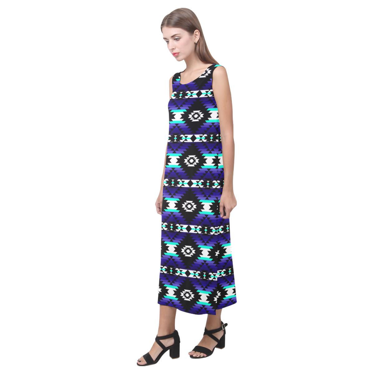 Cree Confederacy Midnight Phaedra Sleeveless Open Fork Long Dress (Model D08) Phaedra Sleeveless Open Fork Long Dress (D08) e-joyer
