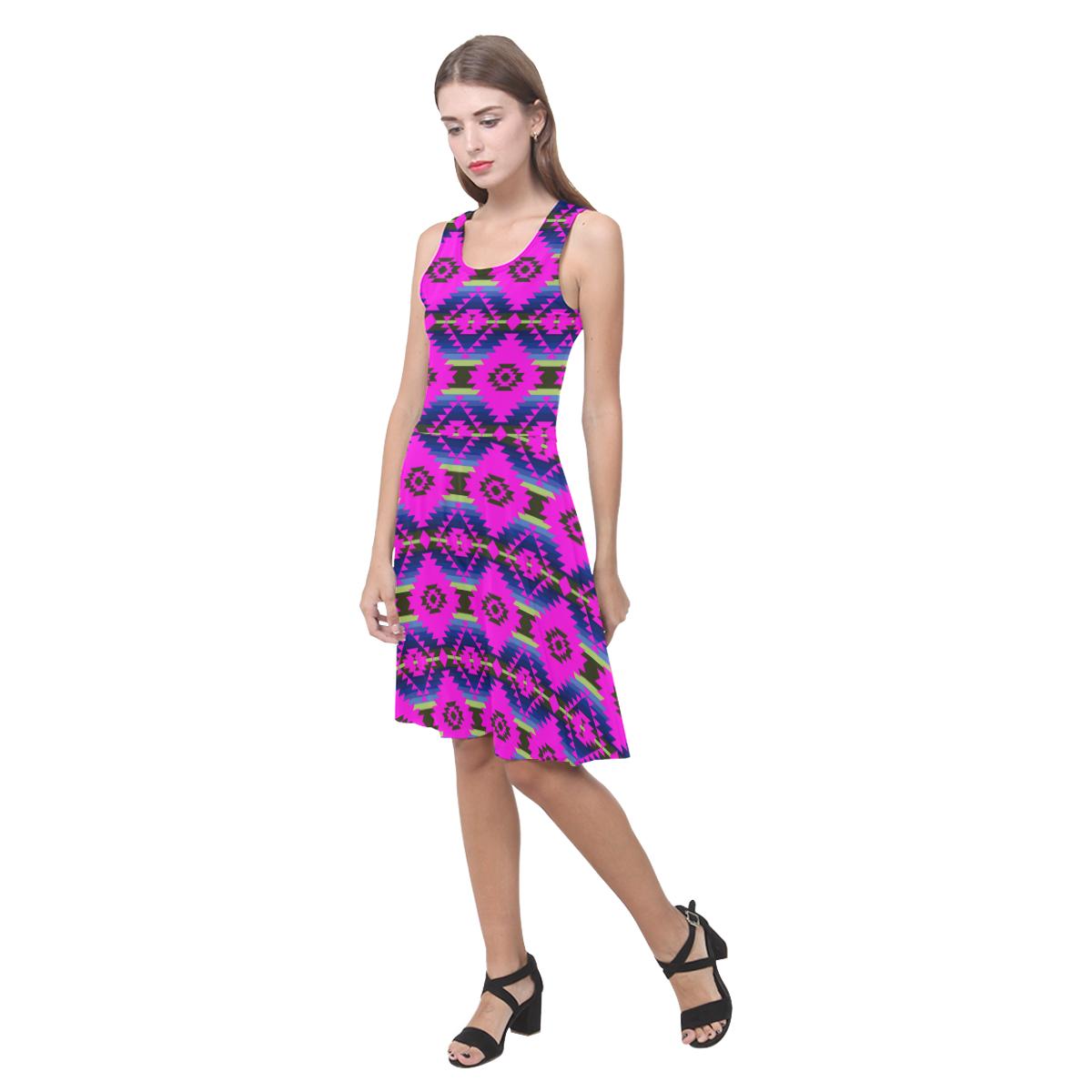 Cree Confederacy Ribbon Dress Atalanta Casual Sundress(Model D04) Atalanta Sundress (D04) e-joyer