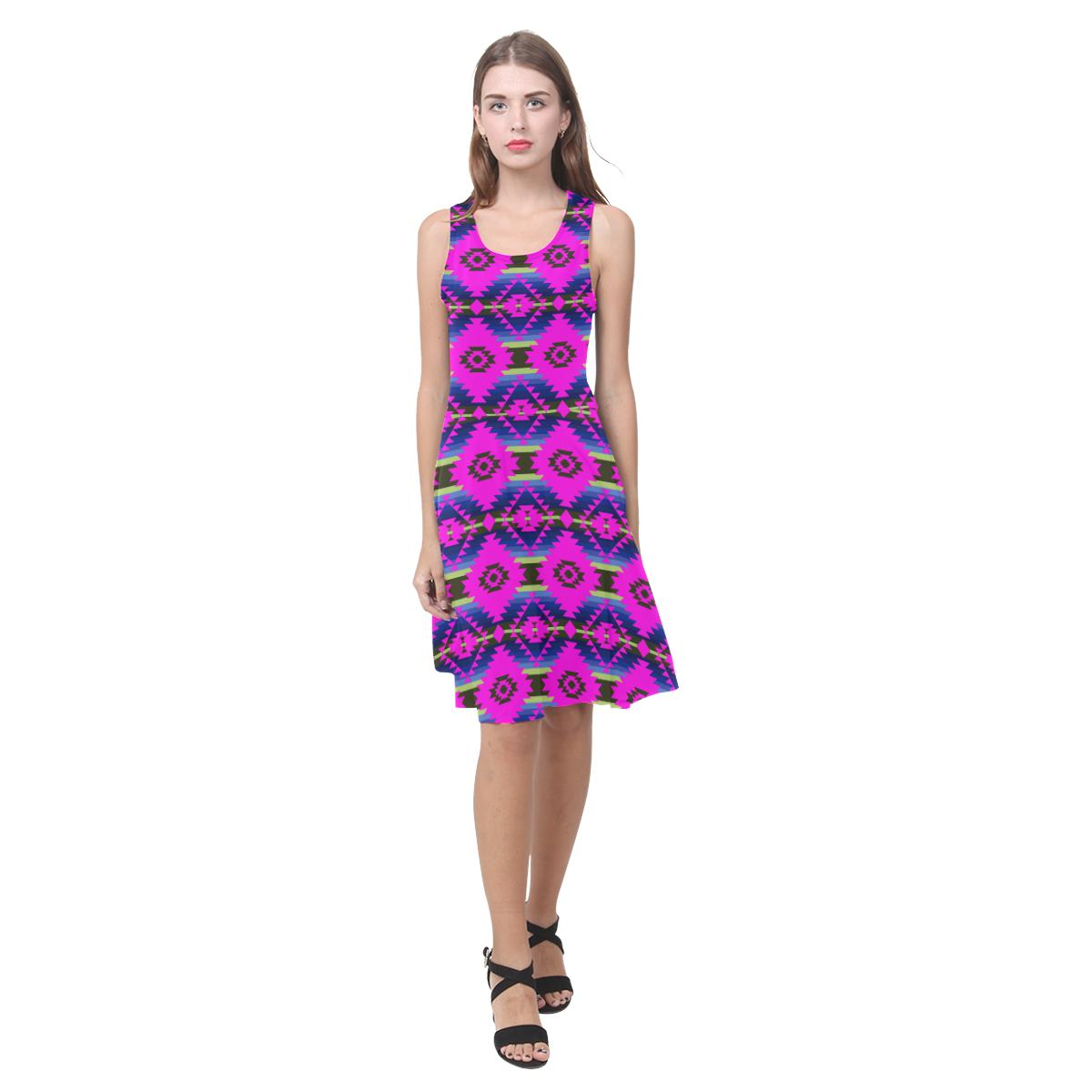Cree Confederacy Ribbon Dress Atalanta Casual Sundress(Model D04) Atalanta Sundress (D04) e-joyer