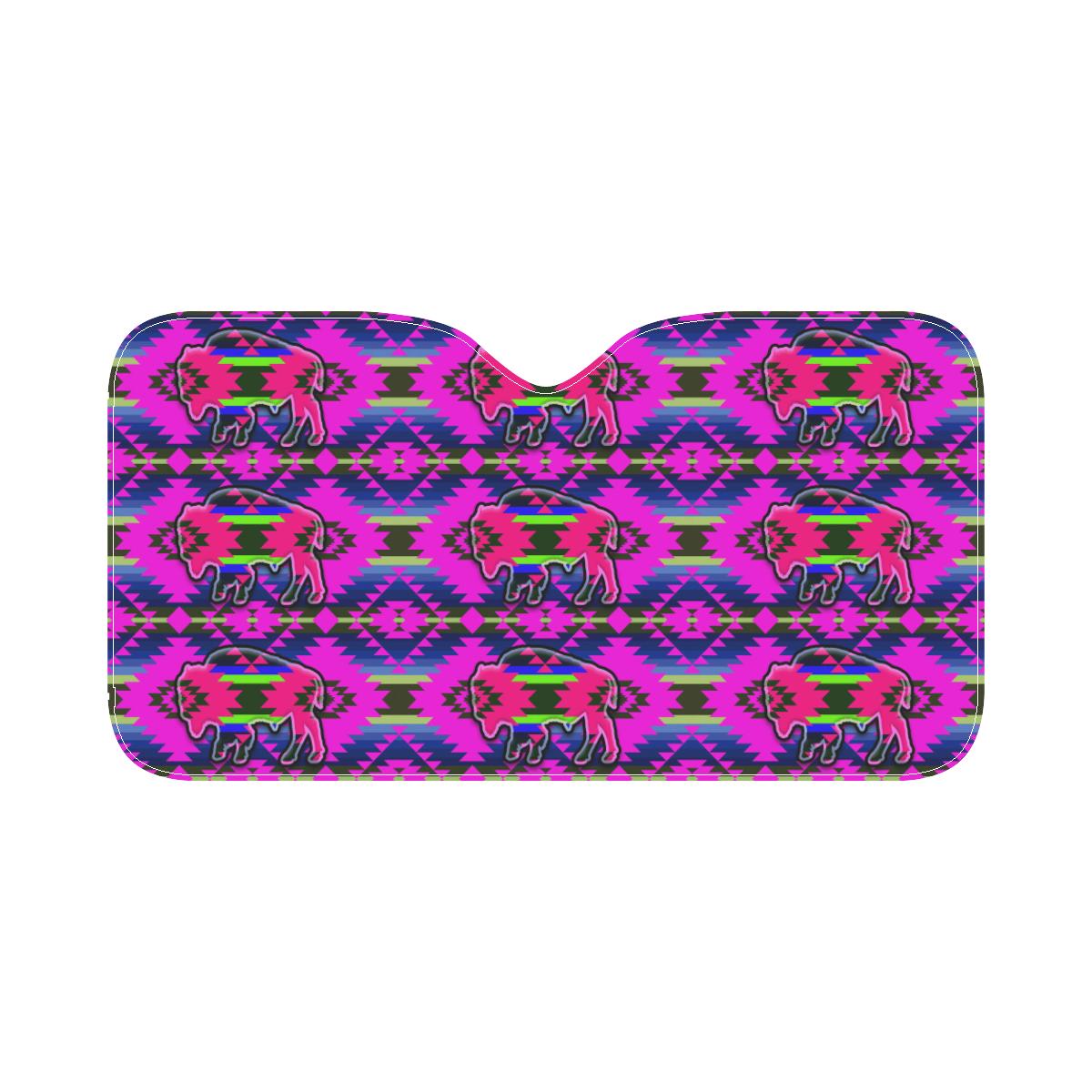 Cree Confederacy Ribbon Dress Buffalos Car Sun Shade 55"x30" Car Sun Shade e-joyer