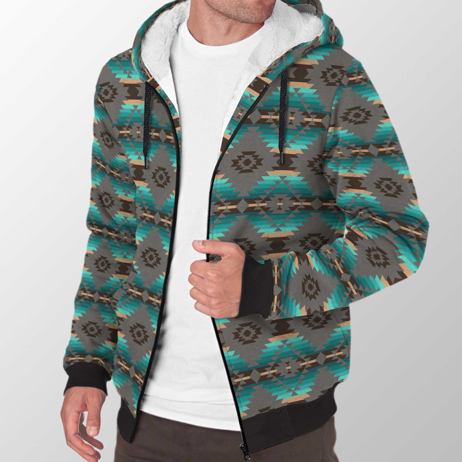 Cree Confederacy Sherpa Hoodie 49 Dzine