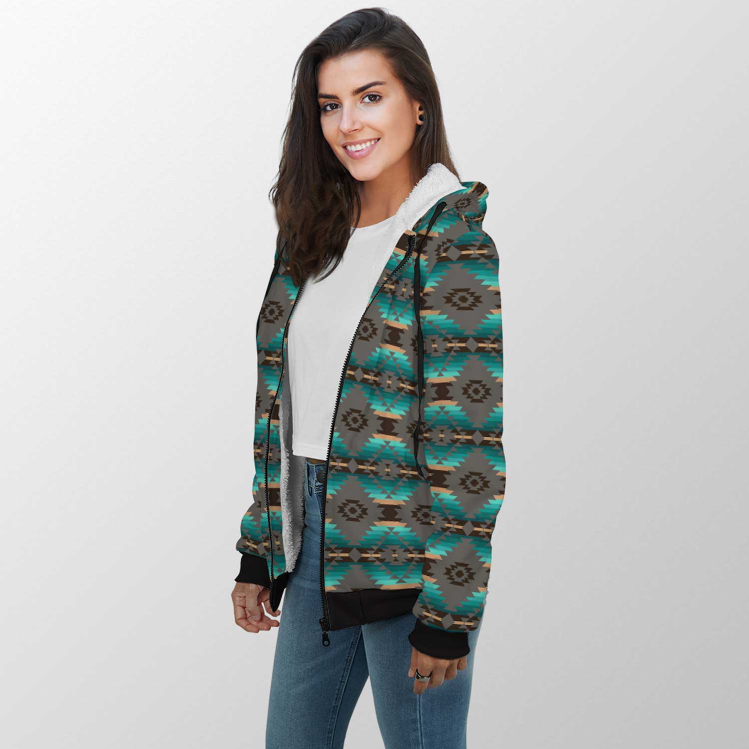 Cree Confederacy Sherpa Hoodie 49 Dzine