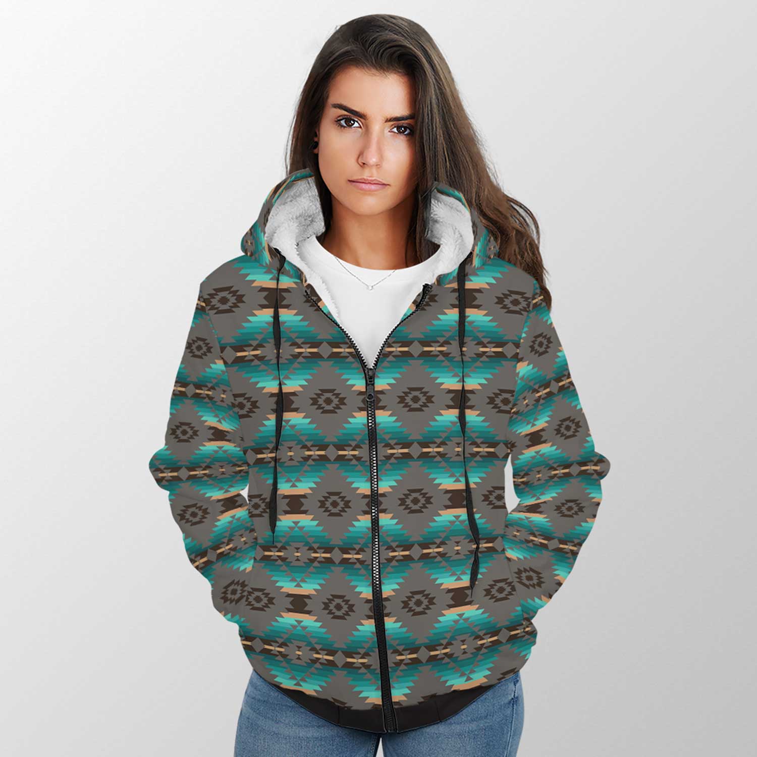 Cree Confederacy Sherpa Hoodie 49 Dzine