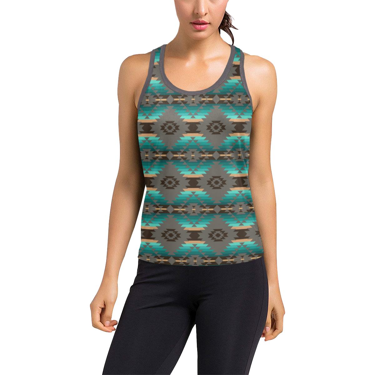 Cree Confederacy Women's Racerback Tank Top (Model T60) Racerback Tank Top (T60) e-joyer