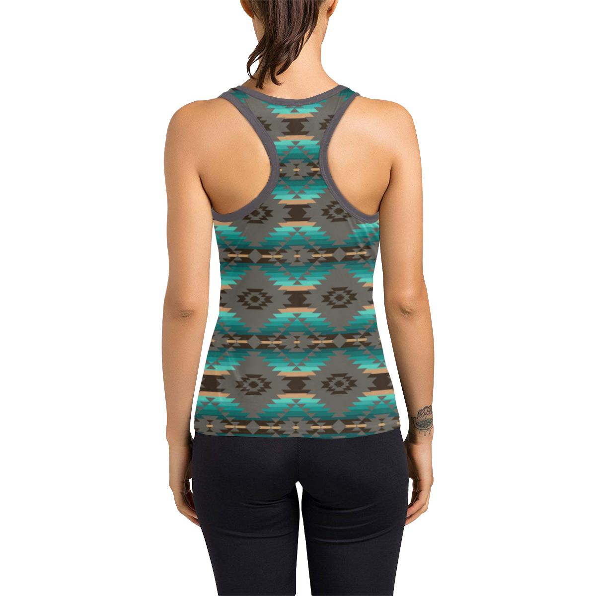 Cree Confederacy Women's Racerback Tank Top (Model T60) Racerback Tank Top (T60) e-joyer