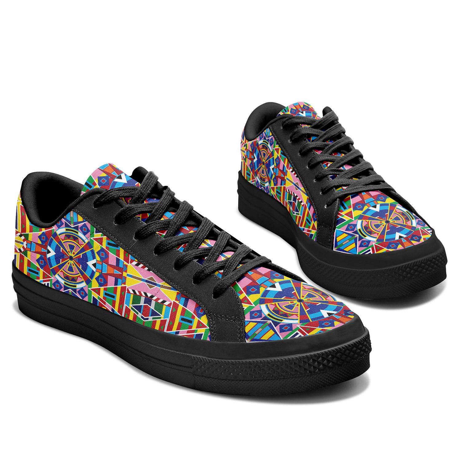 Crow Captive Aapisi Low Top Canvas Shoes Black Sole 49 Dzine
