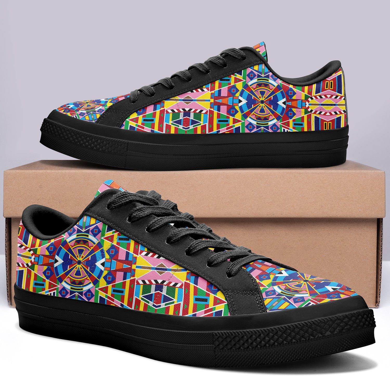 Crow Captive Aapisi Low Top Canvas Shoes Black Sole 49 Dzine