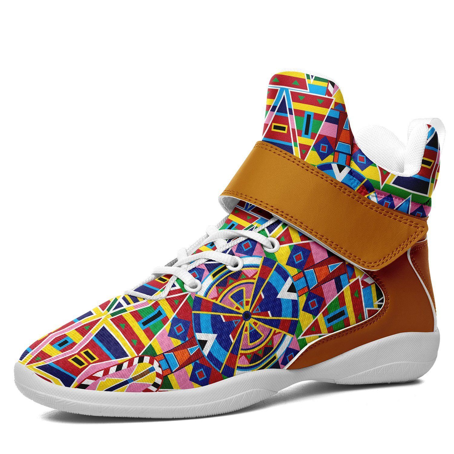 Crow Captive Ipottaa Basketball / Sport High Top Shoes - White Sole 49 Dzine US Men 7 / EUR 40 White Sole with Brown Strap