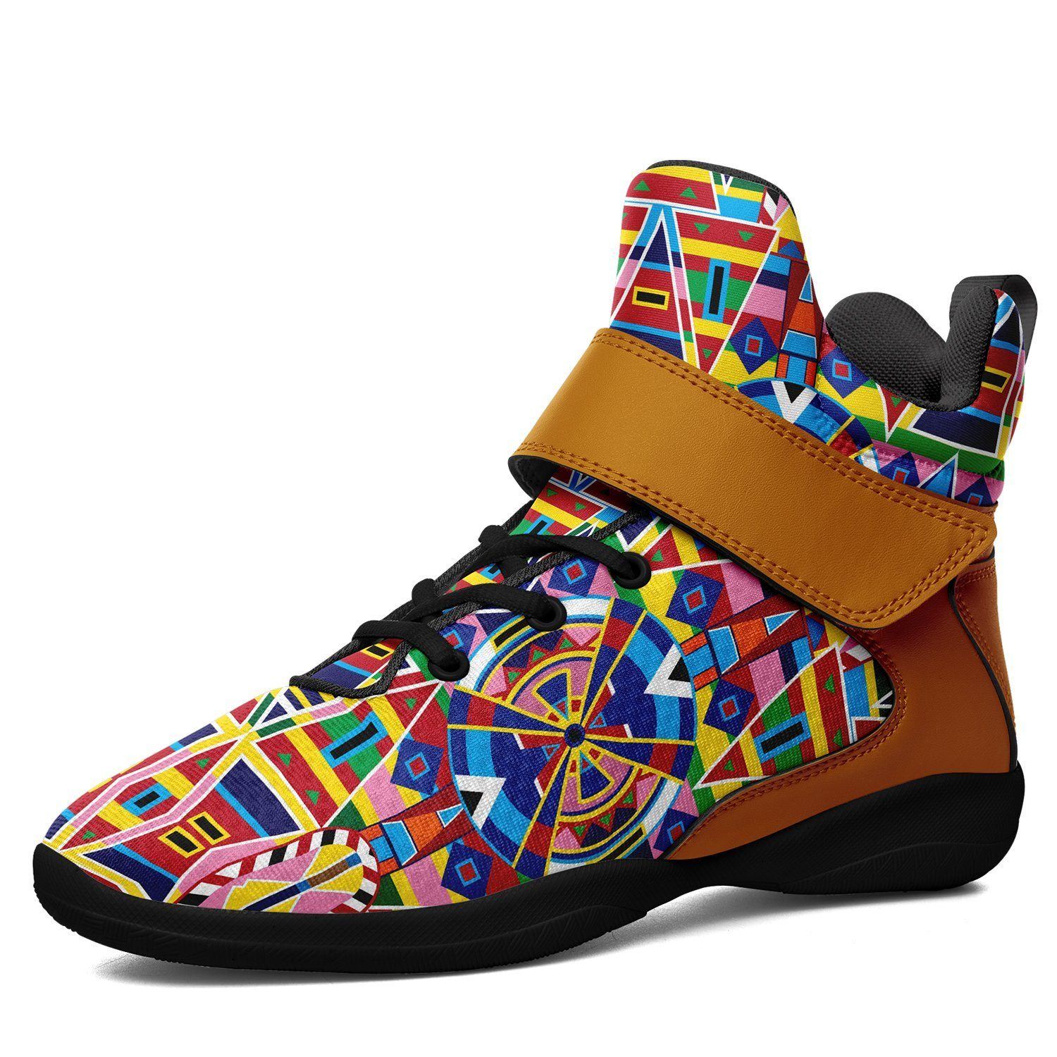Crow Captive Kid's Ipottaa Basketball / Sport High Top Shoes 49 Dzine US Child 12.5 / EUR 30 Black Sole with Brown Strap