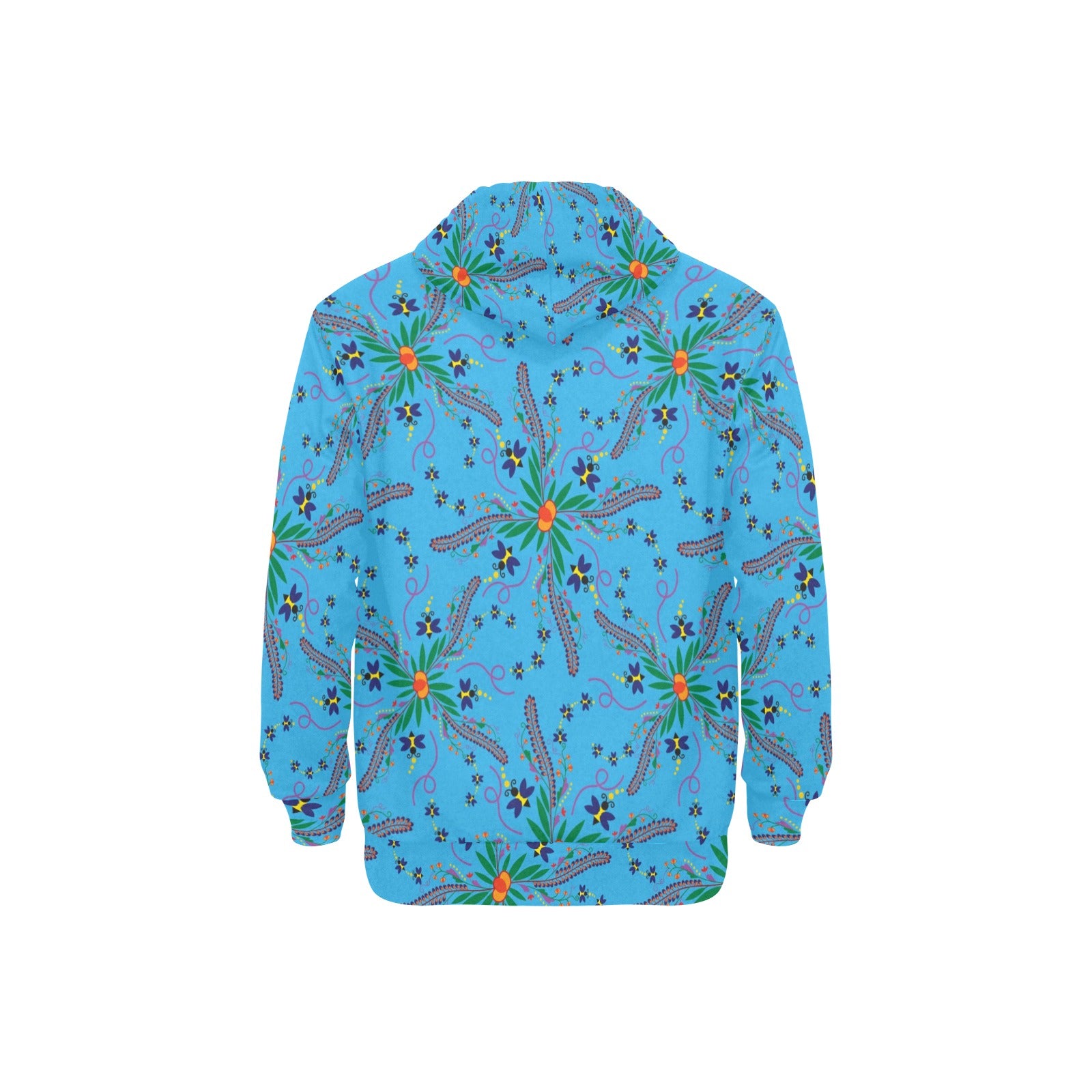 Willow Bee Saphire Men's Long Sleeve Fleece Hoodie