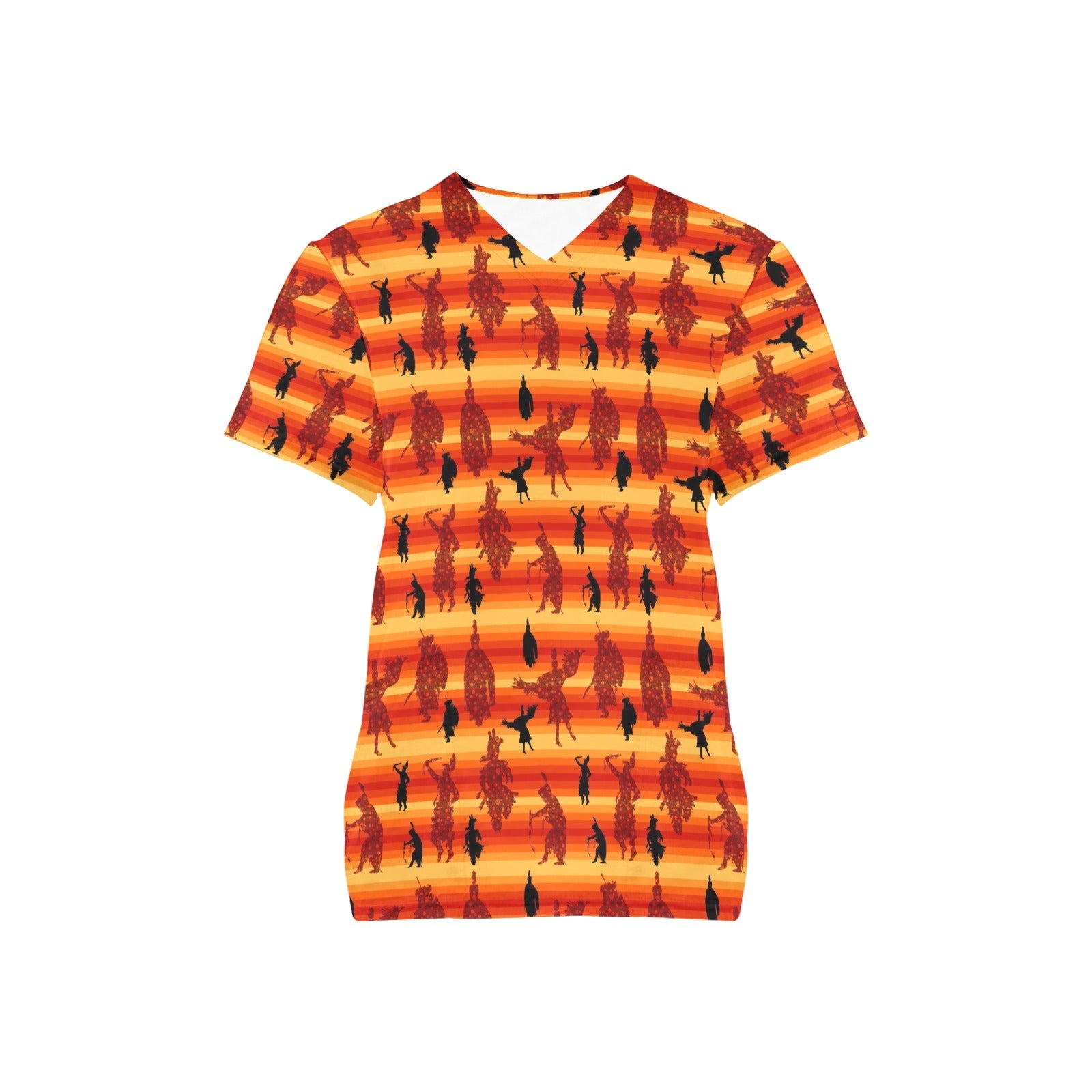 Dancers Brown All Over Print Scrub Top Scrub Top e-joyer