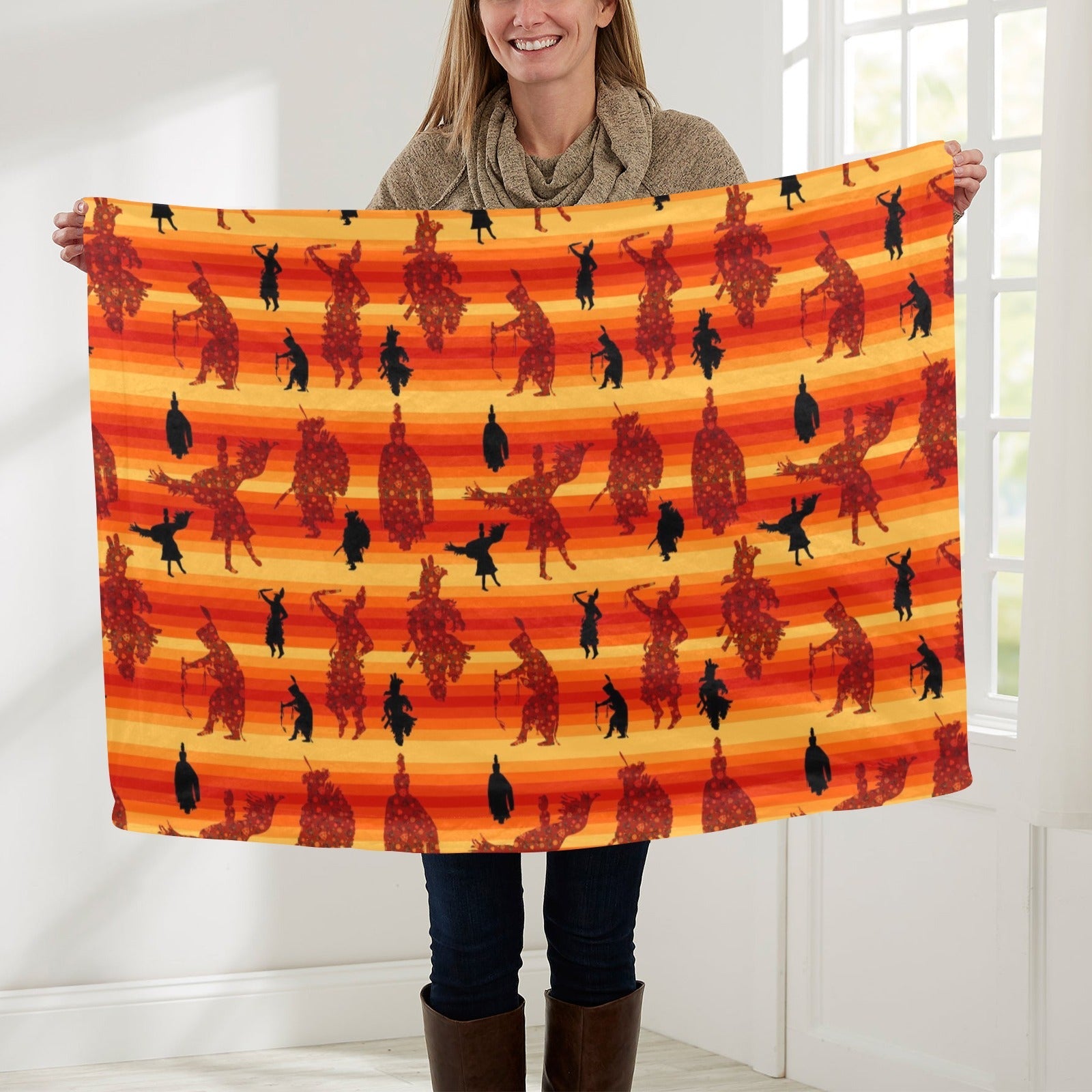 Dancers Brown Baby Blanket 30"x40" Baby Blanket 30"x40" e-joyer