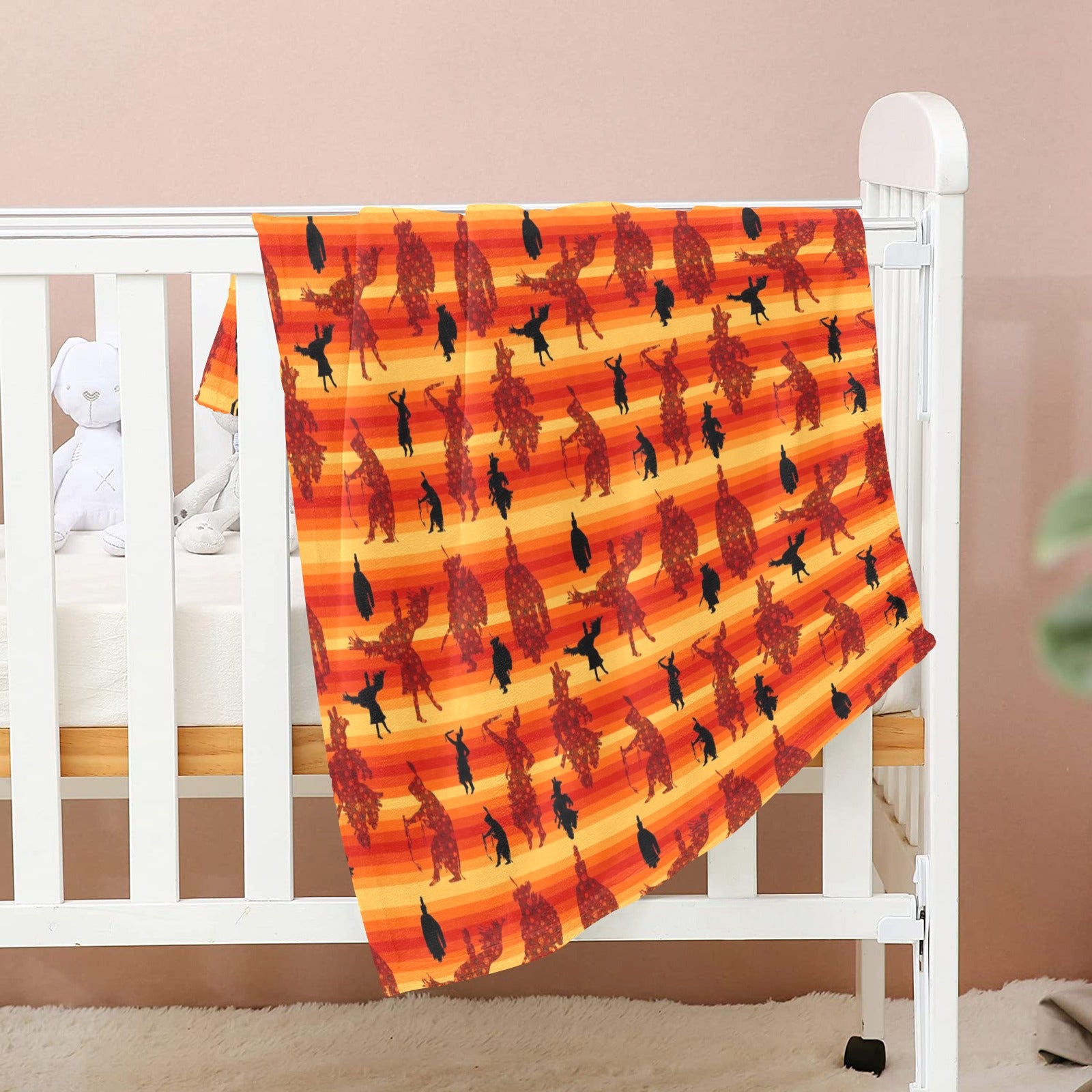 Dancers Brown Baby Blanket 30"x40" Baby Blanket 30"x40" e-joyer