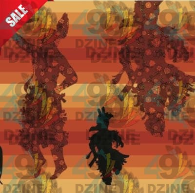 Dancers Brown Cotton Poplin Fabric By the Yard Fabric NBprintex
