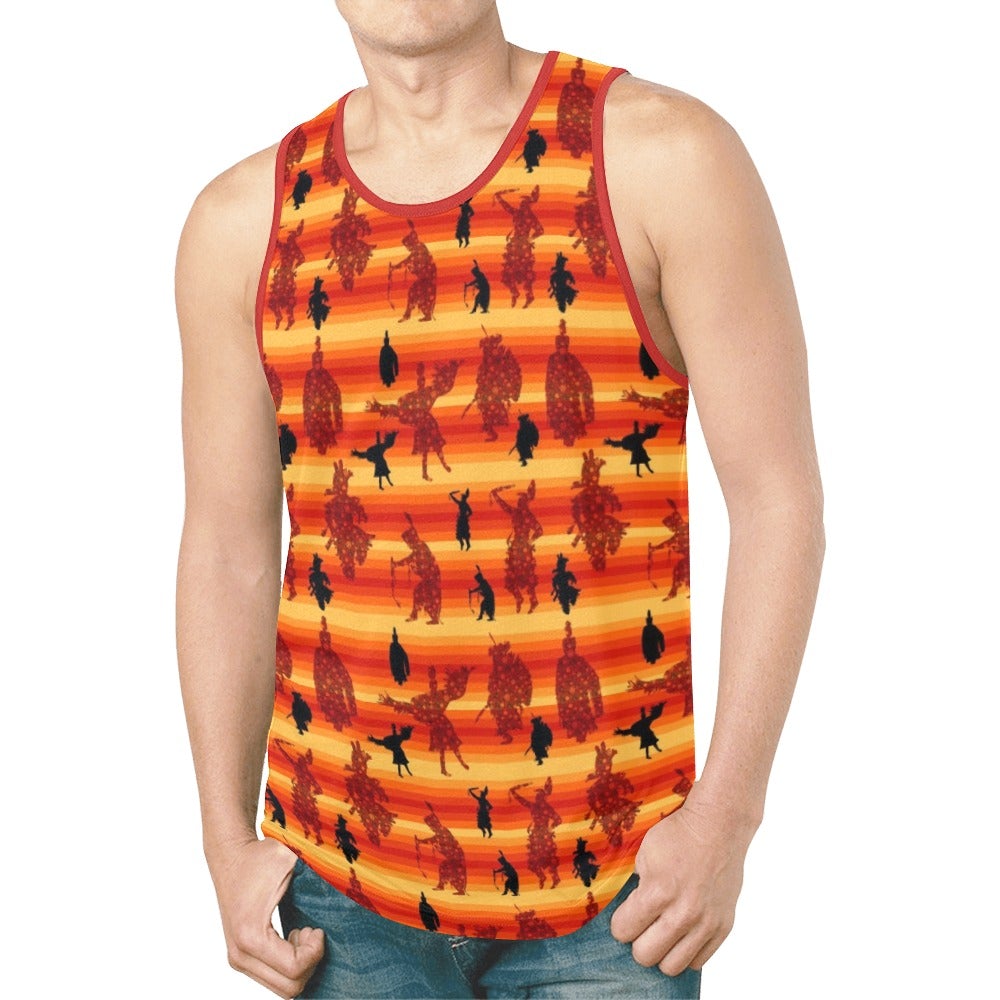 Dancers Brown New All Over Print Tank Top for Men (Model T46) tank top e-joyer