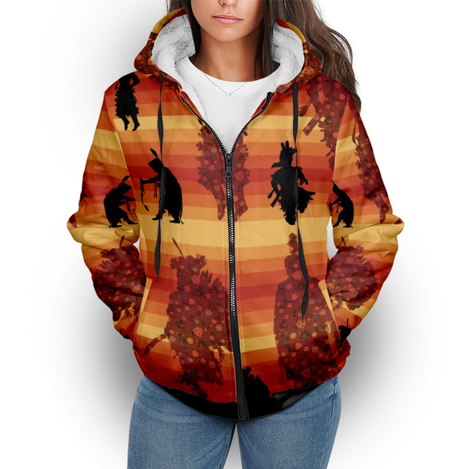 Dancers Brown Sherpa Hoodie hoodie Herman