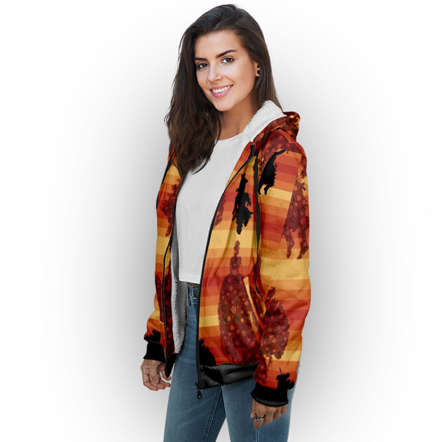 Dancers Brown Sherpa Hoodie hoodie Herman