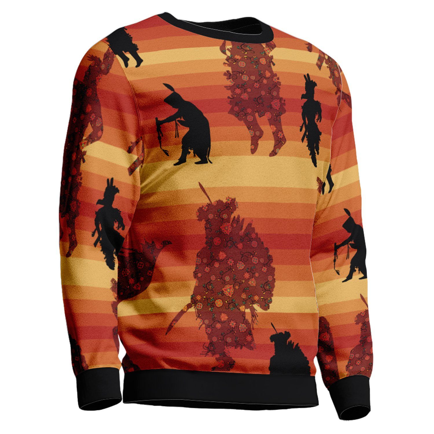 Dancers Brown Unisex Crewneck Long Sleeve Top 49 Dzine