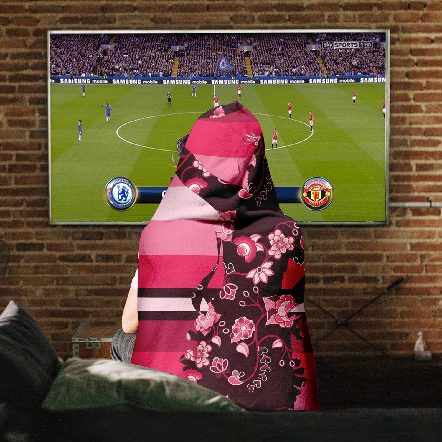 Dancers Floral Amour Hooded Blanket blanket 49 Dzine