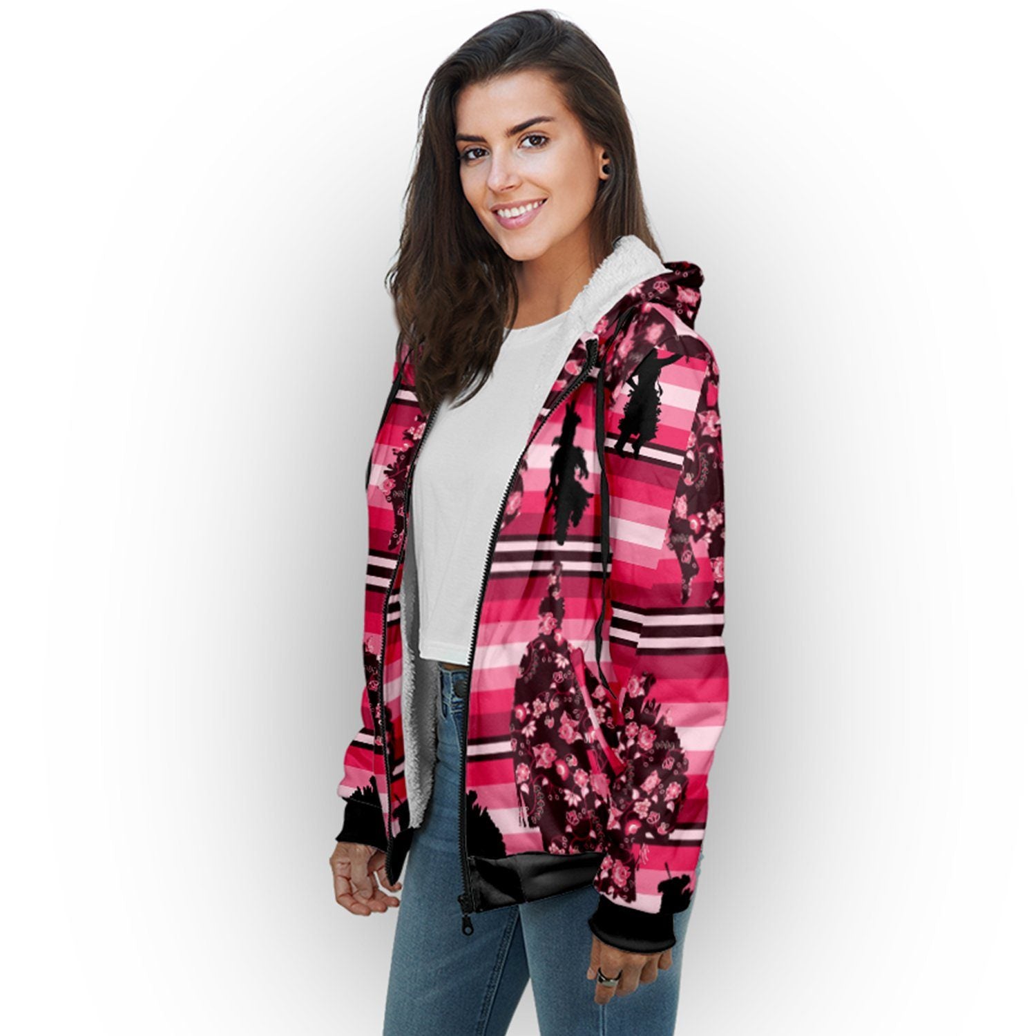 Dancers Floral Amour Sherpa Hoodie hoodie Herman