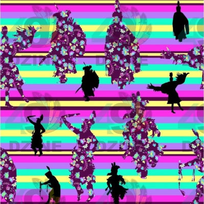 Dancers Floral Contest Satin Fabric 49DzineStore