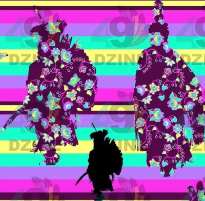 Dancers Floral Contest Satin Fabric 49DzineStore