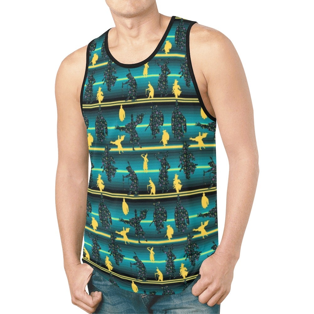 Dancers Inspire Green New All Over Print Tank Top for Men (Model T46) tank top e-joyer