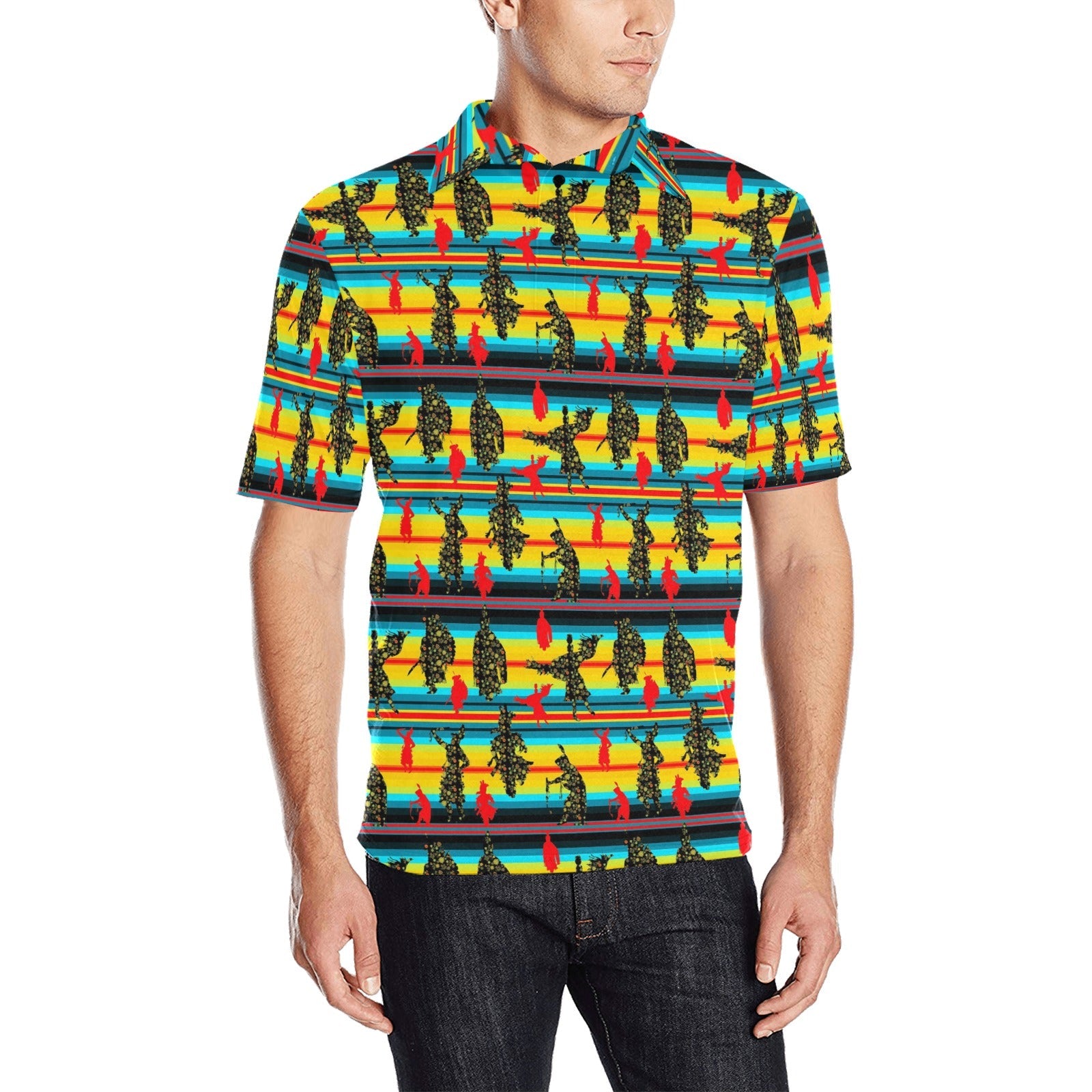 Dancers Midnight Special Men's All Over Print Polo Shirt (Model T55) Men's Polo Shirt (Model T55) e-joyer