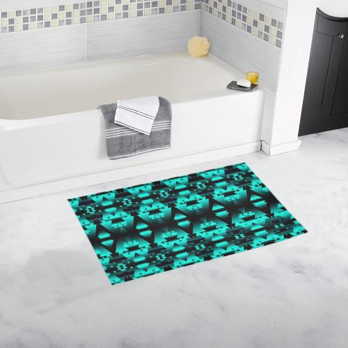 Dark-Deep Lake-Winter-Camp Bath Rug 16''x 28'' Bath Rug 16''x 28'' e-joyer