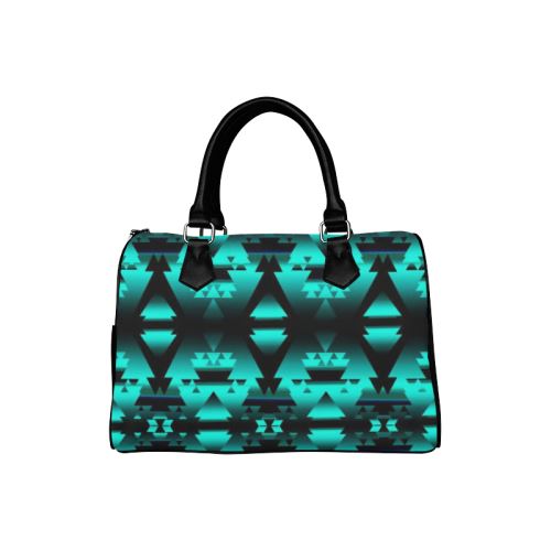Dark-Deep Lake-Winter-Camp Boston Handbag (Model 1621) Boston Handbags (1621) e-joyer